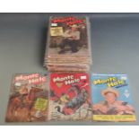 Fifty-eight Fawcett and Miller Western cowboy and Indian comic books including Gabby Hayes, Ros