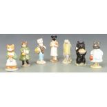 Seven Beswick Beatrix Potter figures including Susan, Duchess with Pie, Ginger, Pickles, Sir Isaac