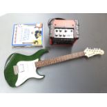 Yamaha Pacific electric rhythm / lead guitar, serial number PAC 112J with green lacquered finish, in