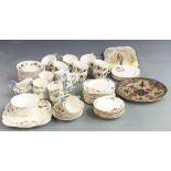 Wedgwood teaware decorated in the Hereford pattern and a collection of Art Deco enamelled Tuscan