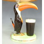 A original Carltonware Guinness Toucan advertising lamp with shade 'How grand to be a Toucan, Just