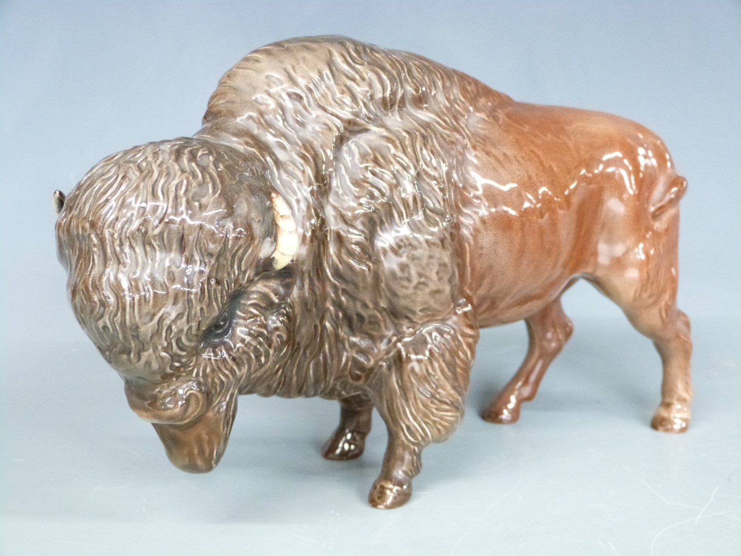 A collection of ceramics including Beswick dogs and bison - Image 3 of 6