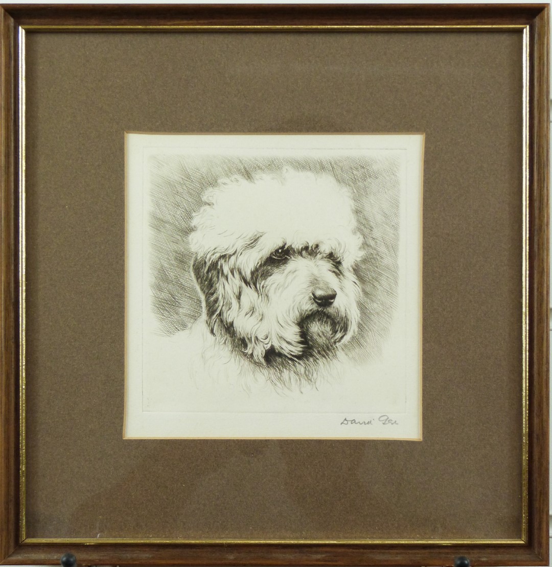 Kay Gray portrait miniature of a Cairn terrier dog, signed lower right, 6 x 4.5cm, together with - Image 2 of 5