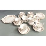 Royal Albert teaware in Winsome pattern, approximately 21 pieces