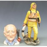 Royal Doulton Lifeboatman HN 2764 and a character jug Johnners