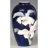 Royal Copenhagen vase decorated with irises, H18cm