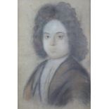 Attributed to Edmund Ashfield (1660-1690) 17th/18thC pastel portrait of a young nobleman in carved