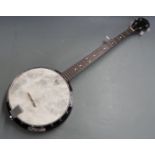 Countryman banjo with Remo head, in padded hard case