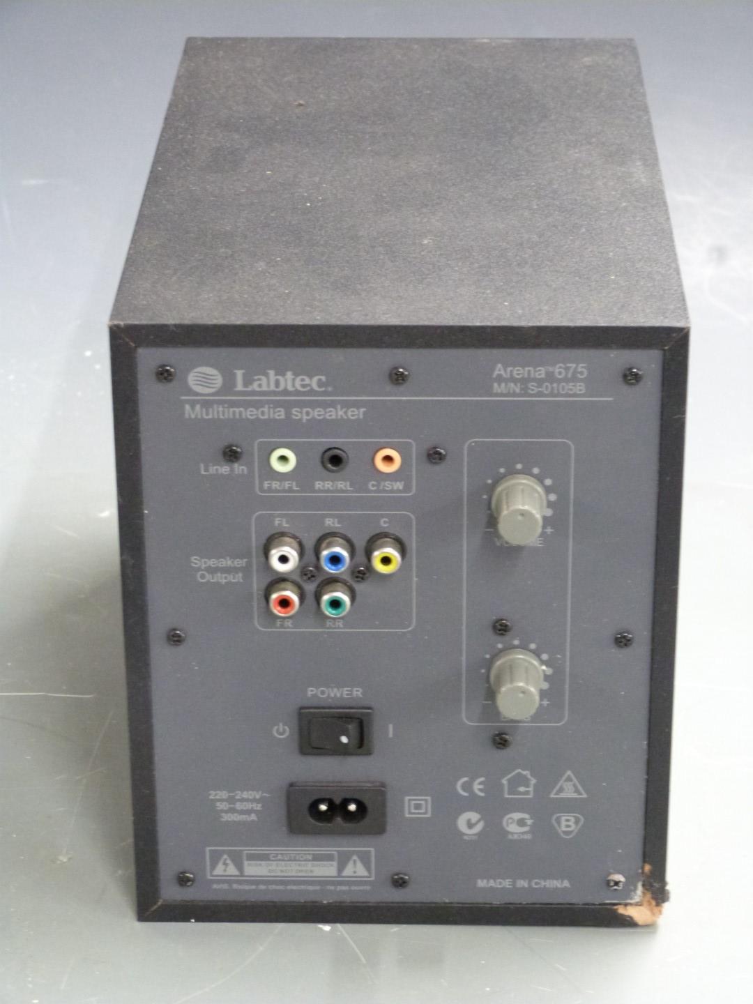 Labtec surround digital surround speaker system, Arena 675, MN:S-0105B - Image 2 of 2