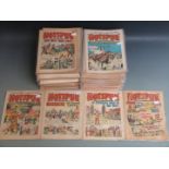 Two-hundred-and-fourteen The Hotspur comic books/ magazines comprising 111 first series 1946-58