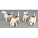 Four Beswick hounds