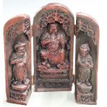 A large collection of ethnic items including Chinese Buddhas, Indian bronze deities, African