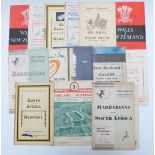 Fifteen Rugby programmes c1948-1954, mostly international touring sides including Barbarians v