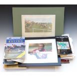 Horse racing ephemera, signed Brian Lara photograph with certificate, 'Racing Memories of the