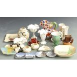 A collection of ceramics including Beswick, Royal Doulton, Mason's, Belleek, Royal Copenhagen, Susie