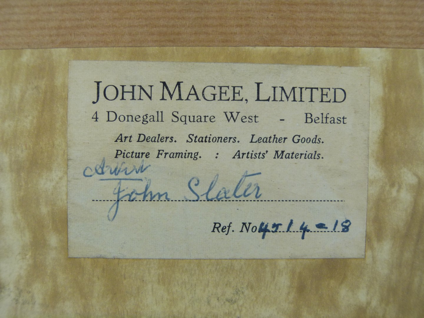 Attributed to John Slater watercolour Scottish loch scene, 21 x 37cm, with label verso - Image 3 of 3