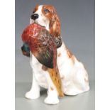Royal Doulton figure of a spaniel with pheasant HN1001, H17cm