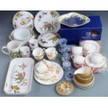 Royal Worcester Evesham ceramics, Royal Doulton Hallmark 18-piece tea set, Wedgwood Lynton tea