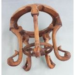 Chinese hardwood stand, diameter 22, H20cm