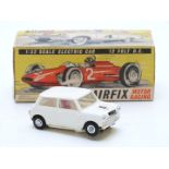 Airfix 1:32 scale Model Motor Racing electric car Mini-Cooper with white body and interior, red