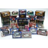 Thirty-two Corgi diecast model Mini cars including Mini Mania, Eddie Stobart, Mini 45, Anglian