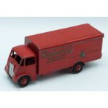 Dinky Supertoys diecast model Guy Warrior Van with red cab, chassis, body and hubs and '