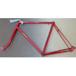 Vintage Viking bicycle frame and forks, using 531 Reynolds tubing, circa 1960, 23 inch frame