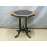 Victorian Shoolbred style octagonal table, H70 x diameter 70cm