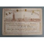 Liverpool Overhead Railway 1893 double sided opening invitation for John Roberts 10.5 x 15.5cm