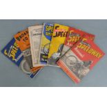 Six 1949 /1950s Speedway annuals including Stenners, Evening World and a Broadside to Fame booklet