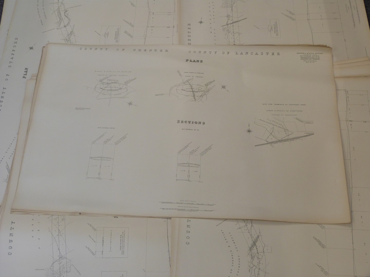 Large collection of drawings relating to the Northern & Western motorway circa 1920s, of - Image 2 of 4