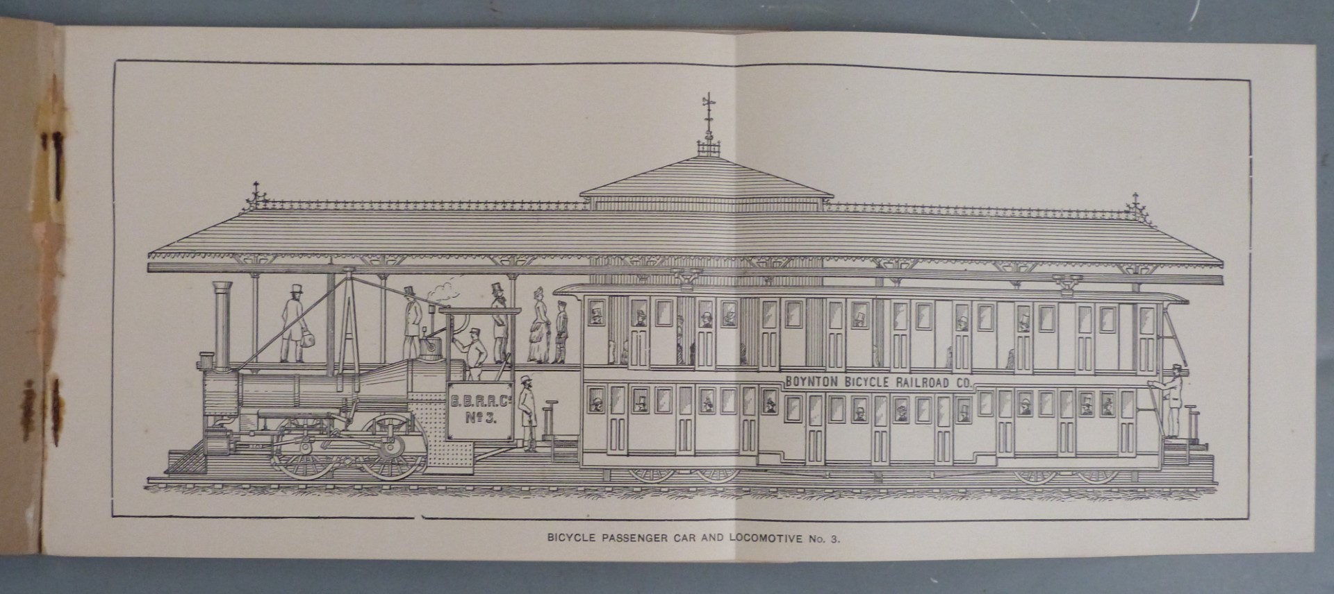 Boynton Bicycle Railway System 1893 brochure including diagrams of locomotives, rolling stock, - Image 2 of 4