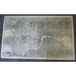 London Underground Goods Railways fold out map in cloth cover with gilt lettering, 100 x 163 cm