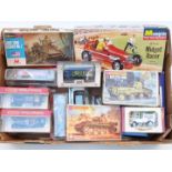 Seventeen Matchbox Models of Yesteryear and similar diecast model vehicles including buses, cars,