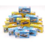 Eighteen Vanguards 1:43 scale limited edition diecast model vehicles comprising six police cars