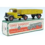 Dinky Supertoys diecast model Bedford Articulated Lorry with yellow cab and trailer and red hubs,