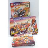 Three Lego Mars Mission construction sets Eagle Command Base 7690, Crystal Reaper 7645 and Claw-Tank