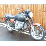 1978 BMW R80/7 800cc flat twin cylinder motorbike, registration number XDF 874S, odometer reads