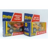 Two Dinky Toys diecast model construction vehicles Johnson 2 Ton Dumper 430 and Muir Hill 2WL Loader