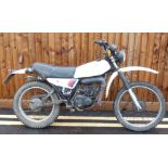 1980 Yamaha DT175 170cc two stroke motorbike, registration number XUY 354V, MOT expires 11/12/