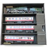 Bassett Lowke 0 gauge train set with BR 4-6-0 Black Watch 46102 locomotive, in original box.