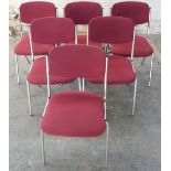 Six Antocks Lairn upholstered stacking chairs