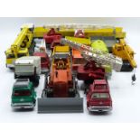 Fourteen Dinky Toys and Dinky Supertoys diecast model commercial and agricultural vehicles including