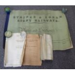Bound book of plans and sections relating to the Staines & Egham Light Railway dated May 1900, 56