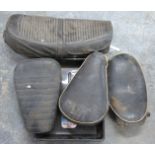 Four various motorbike seats