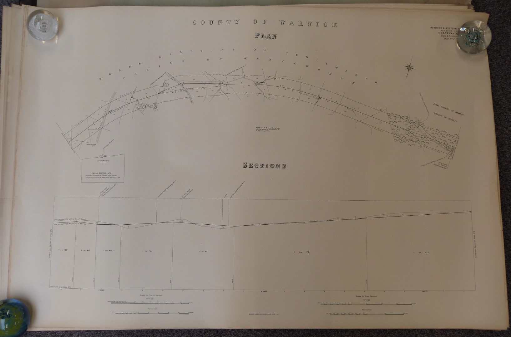 Bound book of plans and sections of the Southern Motor Road from London to Brighton dated 1929, 68 x - Image 2 of 4