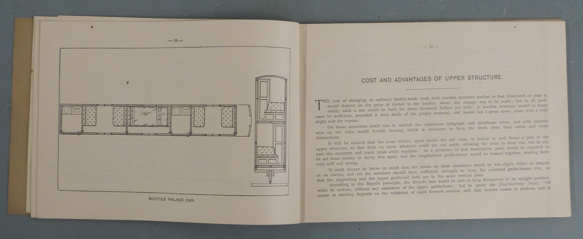 Boynton Bicycle Railway System 1893 brochure including diagrams of locomotives, rolling stock, - Image 3 of 4