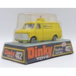 Dinky Toys diecast model Bedford AA Van with yellow body, white interior and AA Service decals, 412,