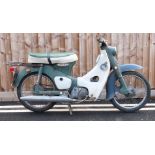 1965 Honda C100 49cc moped, registration number RHR 56C, odometer reads 4236 miles, with V5c 10%+VAT