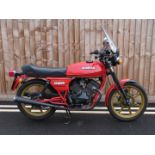 1981 Moto Morini 250 V twin motorbike, registration number UMJ 807W, one owner from new with only